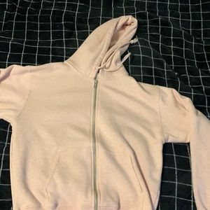 Pink heather zip up hoodie from brandy melville